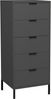 Maeusbacher Bonnie Kommoden Quadrat anthrazit matt lack BxHxT: 51 x 121 x 45 cm Bild 2