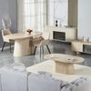 HOOZ Wohnzimmertisch Couchtisch & Esstisch Set oval Keramikplatte 130x70 cm & 180x90 cm Sand (Set, 1× Esstisch, 1× Couchtisch), Keramik-Tischplatte, verschiedene Varianten, pflegeleicht & stabil Bild 2