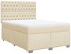 vidaXL Boxspringbett mit Matratze Creme 140x200 cm Stoff 3292823 Bild 3