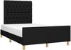 vidaXL Bettgestell ohne Matratze Schwarz 120x190 cm Stoff 3270536 Bild 4