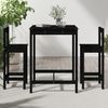 vidaXL 3-tlg. Gartenbar-Set Schwarz Massivholz Kiefer 3154739 Bild 3