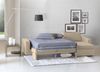 Dmora Schlafsofa mit Halbinsel Allegria, drehbares Sofa zum Öffnen, umkehrbare Stauraumhalbinsel, schmale Armlehnen, 100 % Made in Italy, 260 x 95 x 90 cm, Beige Bild 5