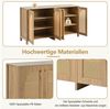 Celya Sideboard Modernes Sideboard im minimalistischen Stil 4-Rattantür (für Esszimmer, Wohnzimmer, Küche), Metallgriff einfaches Buffetschrank Bild 3