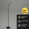 BRILONER – LED Stehlampe dimmbar als Deko im Wohnzimmer und Leselampe, Schwenkbare LED Lampe, Wohnzimmerlampe, Touch, Indirekte Beleuchtung, Schwarz Bild 4