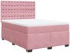 vidaXL Boxspringbett mit Matratze Rosa 140x200 cm Samt 3293247 Bild 3