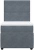 vidaXL Boxspringbett mit Matratze Dunkelgrau 90x200 cm Samt 3292233 Bild 4