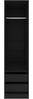 vidaXL Kleiderschrank mit Schubladen Schwarz 50x50x200cm Holzwerkstoff 800613 Bild 4
