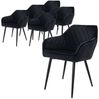 ML-DESIGN Stuhl Esszimmerstühle mit Rücken- & Armlehne moderne Design Küchenstühle (6 St), Polsterstuhl Esstischstühle 6er Set Samtbezug bis 120kg Bild 5