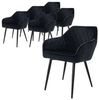 ML-DESIGN Stuhl Esszimmerstühle mit Rücken- & Armlehne moderne Design Küchenstühle (6 St), Polsterstuhl Esstischstühle 6er Set Samtbezug bis 120kg Bild 4