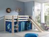 Spielbett Pino inkl. Rutsche mit Textilset Vorhang \"Astro\" Bild 2