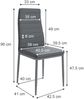 Esszimmerstuhl Grand Grau 42.5 x 48 cm 6er Set Vicco Bild 3