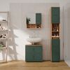 Badmöbel-Set Irma Grün/Goldkraft Eiche 3 Teile, mit Hochschrank Vicco Bild 4
