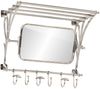 vidaXL Wandgarderobe mit Kleiderhaken & Spiegel Aluminium 357831 Bild 3