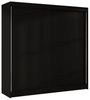 Kleiderschrank Basti X 200 cm - Schwebetürenschrank mit Kleiderstange und Einlegeboden, Schlafzimmerschrank mit 2 Türen, Schiebetürenschrank 200x215x58 cm (Schwarz) Bild 4