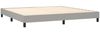 vidaXL Boxspringbett mit Matratze Hellgrau 200x200 cm Stoff, Härtegrad: H2 [3140321] Bild 4