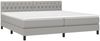 vidaXL Boxspringbett mit Matratze Hellgrau 200x200 cm Stoff, Härtegrad: H2 [3140321] Bild 3
