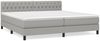 vidaXL Boxspringbett mit Matratze Hellgrau 200x200 cm Stoff, Härtegrad: H2 [3140321] Bild 2
