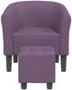 vidaXL Clubsessel mit Fußhocker Lila Stoff 356440 Bild 3