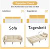 Odikalo 2-Sitzer Schlafsofa Relaxsofa Loungesofa Sesseln Klappbar Armlehnen Mehrfarbig Bild 3