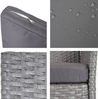 2-1-1 Poly-Rattan Garten-Garnitur Halden, Sitzgruppe Lounge-Set Sofa ~ grau, Kissen anthrazit Bild 5