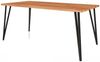 Esstisch Rolo aus Kernbuche massiv 100x140x76 cm mit schwarzen Metallbeinen Bild 1