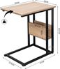 Beistelltisch 'Franz' aus MDF, Gestell aus Metall, Hell Eiche Bild 3