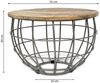 Amagohome Couchtisch Couchtisch Wohnzimmer-Tisch rund ø 55 cm Beistelltisch Metall Gestel Bild 3