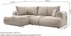 Selsey 'Ovo' Ecksofa mit Schlaffunktion, Ottomane links, Samt Creme Bild 5