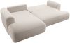 Selsey 'Ovo' Ecksofa mit Schlaffunktion, Ottomane links, Samt Creme Bild 4