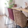 Bronx71 Barhocker Momo Chenille Lila 85 cm Bild 3