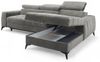 Ecksofa Schlafsofa Sofa AGNESA XS Stoff Salvador Grau Ottomane Rechts Bild 3
