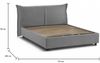 Dmora Alabaster Doppelbett, Bettkasten mit Stoffbezug, 100 % Made in Italy, Öffnung vorne, geeignet für Matratze 160 x 190 cm, Grau Bild 3