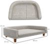 PawHut Tierbett mit Kissen, für große Hunde, mit Erhöhtem Design, Polyester, mit Holzbeine, Grau, 98 x 67 x 25 cm Bild 2