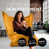 Lumaland Sitzsack Classic XXL Cord | Riesen Sitzsack XXL mit Softer Rippenstruktur – ideal zu Cord Sofa & Sessel Indoor Bean Bag für Wohnzimmer, Schlafzimmer & Co. - 380 L, 140x180 cm Bild 3
