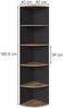 Eckregal Ecki Anthrazit/Goldkraft Eiche 40 x 180 cm Vicco Bild 3