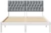 vidaXL Bettgestell mit gepolstertem Kopfteil Weiß 160 x 200 cm 3394392 Bild 5