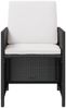 vidaXL 11-tlg. Garten-Essgruppe Poly Rattan Akazienholz Schwarz 42531 Bild 4