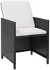 vidaXL 11-tlg. Garten-Essgruppe Poly Rattan Akazienholz Schwarz 42531 Bild 3