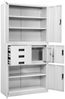 vidaXL Büroschrank Weiß Stahl, mit 3 Schubladen, 90 x 40 x 180 cm Bild 5