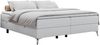 Boxspringbett - Doppelbett mit Multipocket-Matratze - LESS -120x200 - Weiß Kunstleder - H3 Bild 3