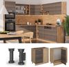 Eckunterschrank R-Line Edelgrau 86 cm , AP Eiche Vicco Bild 4