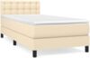 vidaXL Boxspringbett mit Matratze Creme 80x200 cm Stoff, Härtegrad: H2 [3140334] Bild 2