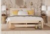 Home Collective Holzbett mit Lattenrost Modern Bett Kiefer Bettgestell Massivholzbett Klassisch (90x200, 120x200, 140x200, 160x200 cm), Doppelbett, Skandi Boho Landhaus Kopfteil hoch 160x200 cm natur Bild 4