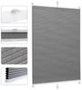 Sekey Wabenplissee Plissee ohne Bohren Verdunkelung Rollo 100% verdunkelnd Blickdicht, verdunkelnd, Klemmfix, Doppelseitige Schiene, Grau mit Textiloptik Thermo-Plissee Hitzeschutz Bild 4
