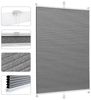 Sekey Wabenplissee Plissee ohne Bohren Verdunkelung Rollo 100% verdunkelnd Blickdicht, verdunkelnd, Klemmfix, Doppelseitige Schiene, Grau mit Textiloptik Thermo-Plissee Hitzeschutz Bild 5