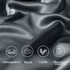 Satin Kissenbezug 80x80 2er Set Seidenkissenbezug Curly Haar Reißverschluss Bild 5