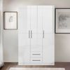 INOSIGN Kleiderschrank Sylt Schlafzimmerschrank Garderobe Schrank Bestseller hochglanz Drehtürenschrank mit perfekter Innenausstattung, Breite 120cm Bild 3
