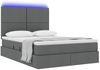 vidaXL Bett mit Stauraum und LED Dunkelgrau 140 x 200 cm Polyester 3372358 Bild 3