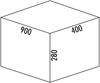 Naber 8013397 Abfallsammler Cox Stand-UP® 280 S/900-4 ohne Biodeckel, anthrazit, 46 (2x16/2x7) Liter / 90 cm Schrankbreite Bild 2