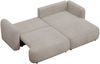 Selsey Tvoya Ecksofa mit Schlaffunktion, Ottomane rechts, Bouclé Beigegrau Bild 4